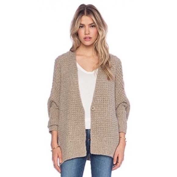 Free People Sweaters - FREE PEOPLE Breeze Waffle Knit Cardigan